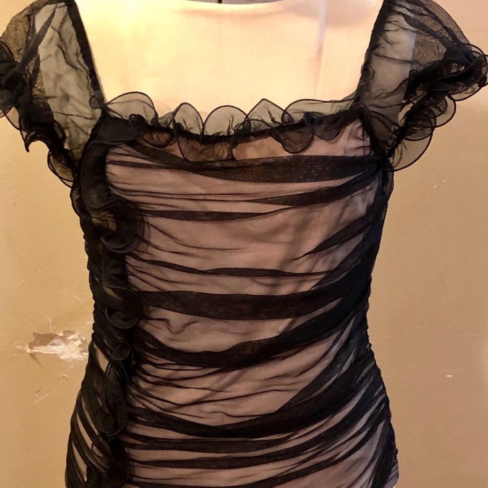 Stretch corset lace top